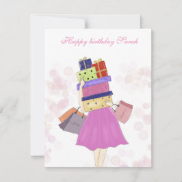 Tarjeta Pequeña  Personalized birthday, illustration