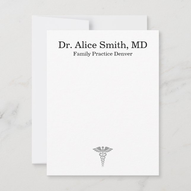 Tarjeta Pequeña Personalized Doctor Note Cards (Anverso)