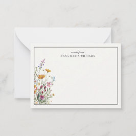 Tarjeta Pequeña  Personalized Elegant Boho Chic Note Card