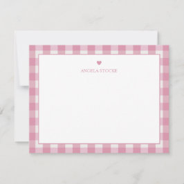 Tarjeta Pequeña Personalized Name Pink Heart
