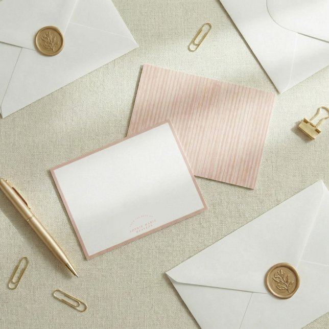 Tarjeta Pequeña Personalized Patterned Note Card Set | Custom Name (Subido por el creador)