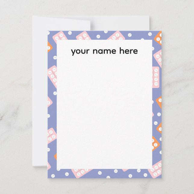 Tarjeta Pequeña Personalized Pharmacy Tech Notecards (Anverso)