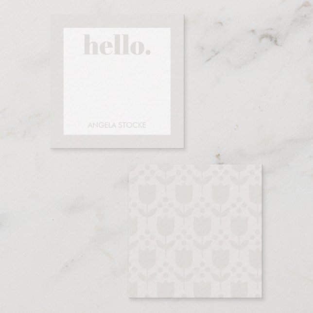 Tarjeta Pequeña Personalized Retro Flower (Anverso / Reverso)