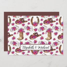 Tarjeta Pequeña Personalized Rustic Wedding Note Card