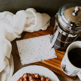 Tarjeta Pequeña Personalized Summer Watercolor Pattern