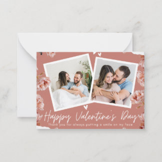 Tarjeta Pequeña Personalized Valentine’s Day Photo Card | Custom C