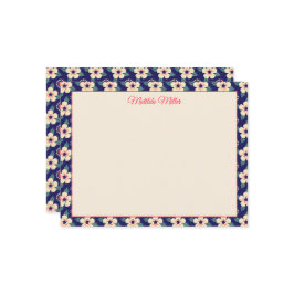 Tarjeta Pequeña Personalized Vintage Floral Note Card