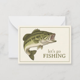 Tarjeta Pequeña Pesca de Lubina Personalizada