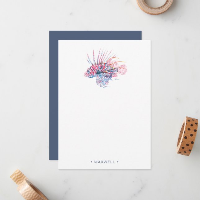 Tarjeta Pequeña Pescado tropical acuático personalizado (Anverso/Reverso In Situ)