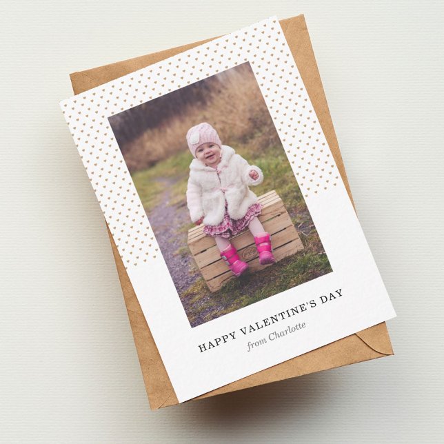 Tarjeta Pequeña Petite Hearts Photo Valentine (Subido por el creador)