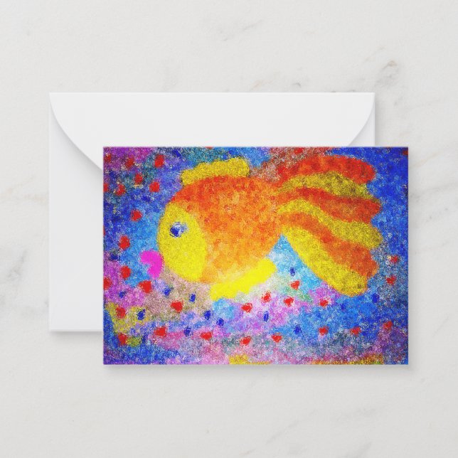 Tarjeta Pequeña Pez dorado (Anverso)