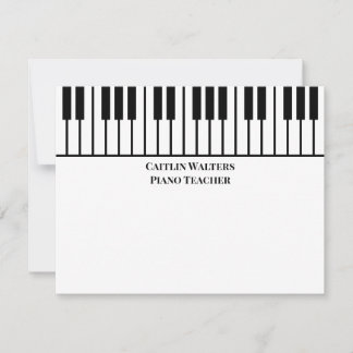 Tarjeta Pequeña Piano Teacher Personal Stationery