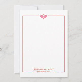 Tarjeta Pequeña Pickleball Personalized Notecard | Custom Name
