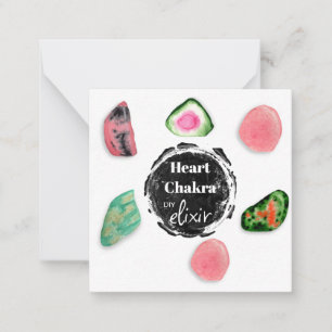 Tarjeta Pequeña *~* Piedras Chakra Elixir AP64 del corazón