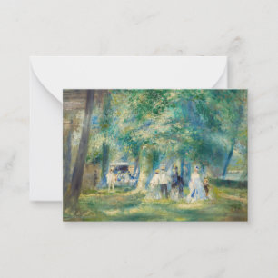 Tarjeta Pequeña Pierre-Auguste Renoir - La Fiesta en Saint-Cloud