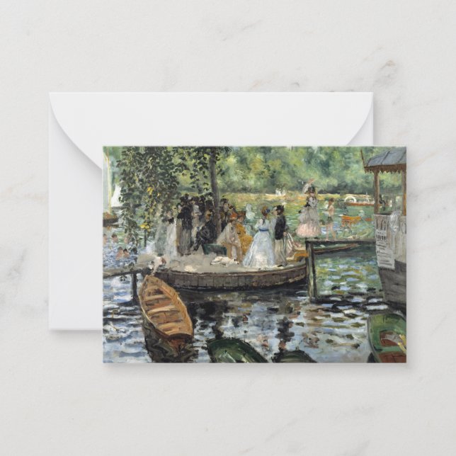 Tarjeta Pequeña Pierre-Auguste Renoir - La Grenouillere (Anverso)