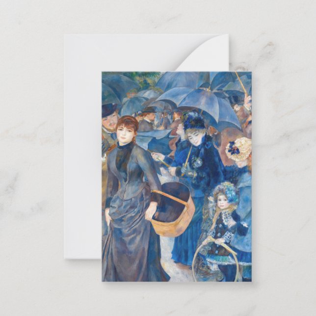 Tarjeta Pequeña Pierre-Auguste Renoir - Los paraguas (Anverso)