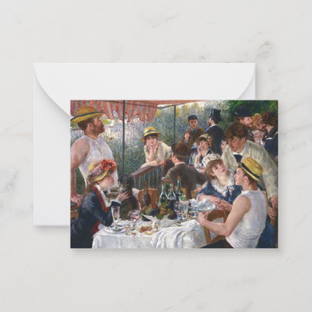 Tarjeta Pequeña Pierre-Auguste Renoir - Luncheon del Fiesta de Boa (Anverso)