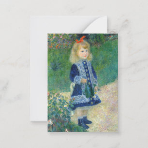 Tarjeta Pequeña Pierre-Auguste Renoir - Un Chica con capacidad par
