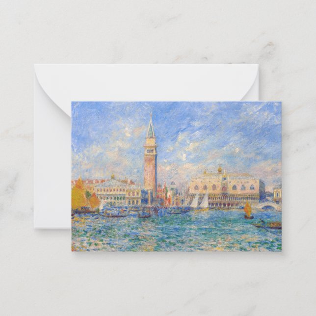 Tarjeta Pequeña Pierre-Auguste Renoir - Venecia, el Palacio del Do (Anverso)