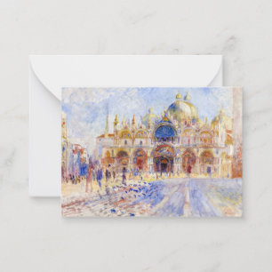 Tarjeta Pequeña Pierre-Auguste Renoir - Venecia, Piazza San Marco