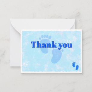 Tarjeta Pequeña Pies De Bebé Niño Cumpleaños De Bebé Personalizado