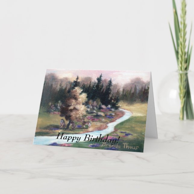 Tarjeta Pequeña pieza del cielo, ¡Feliz cumpleaños! (Anverso)