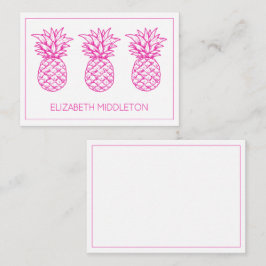 Tarjeta Pequeña Piña tropical rosa precoz personalizada