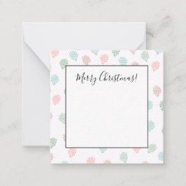 Tarjeta Pequeña Piñas de Navidad Pintadas a Mano Multicolor