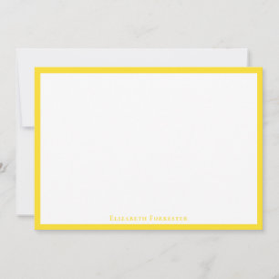 Tarjeta Pequeña Pineapple Yellow Simple Border Note