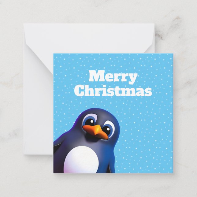 Tarjeta Pequeña Pingüino (Anverso)