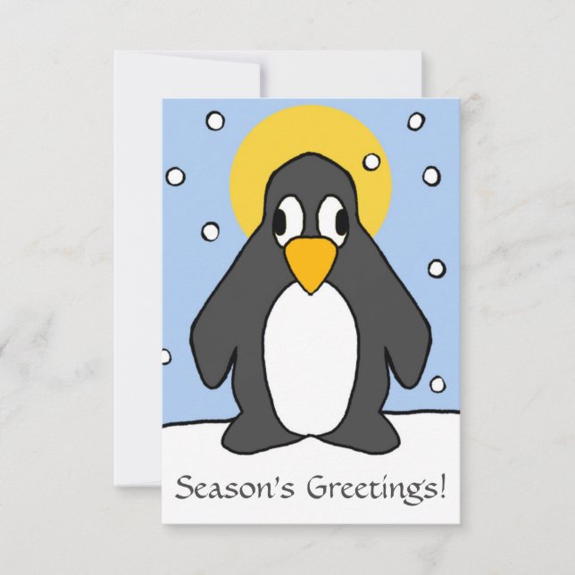 Tarjeta Pequeña Pingüino de Layla 2023 (Anverso)