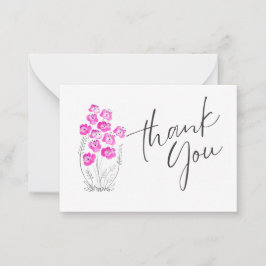 Tarjeta Pequeña Pink Blossom Harmony Thank You