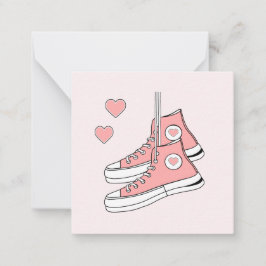 Tarjeta Pequeña Pink Girly Sneakers
