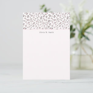Tarjeta Pequeña Pink Gray Leopardo personalizado