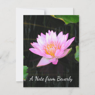 Tarjeta Pequeña Pink Lotus Water