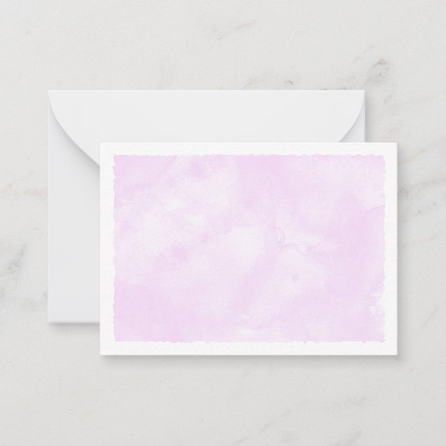 Tarjeta Pequeña Pink Pastel Watercolor Blank All Occasion (Anverso)