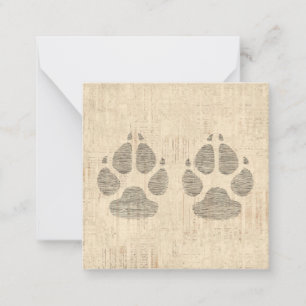 Tarjeta Pequeña Pintura de perro Imprimir arte con fondo de papel