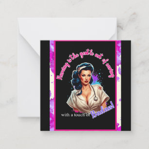 Tarjeta Pequeña Pinup_ Nurse Badass