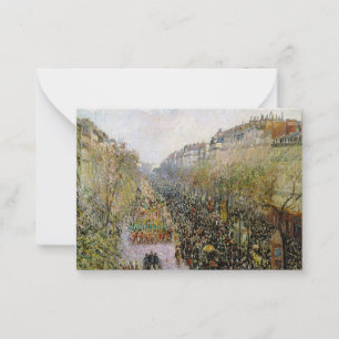 Tarjeta Pequeña Pissarro - Boulevard Montmartre, Mardi Gras