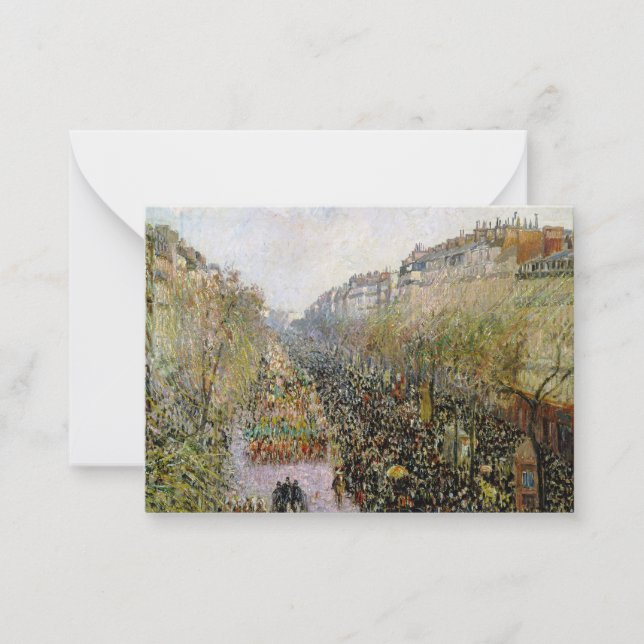 Tarjeta Pequeña Pissarro - Boulevard Montmartre, Mardi Gras (Anverso)