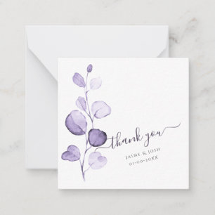 Tarjeta Pequeña PixDezines Acuarela Eucalipto Morado