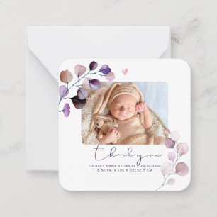 Tarjeta Pequeña PixDezines Eucalyptus Baby Shower Gracias