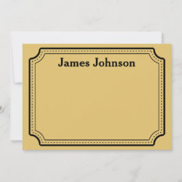 Tarjeta Pequeña Placa de nombre de escritorio con fuente serif neg