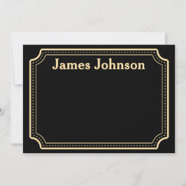 Tarjeta Pequeña Placa de nombre de escritorio en serif negrita ret