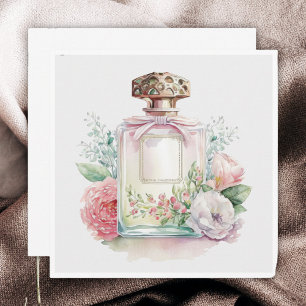 Tarjeta Pequeña Plana de frasco de Perfume de cosecha de vintage f