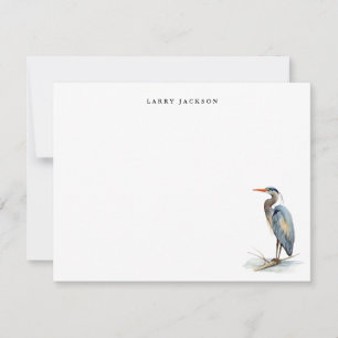 Tarjeta Pequeña Plana personalizada de aves acuáticas Gran Perla A