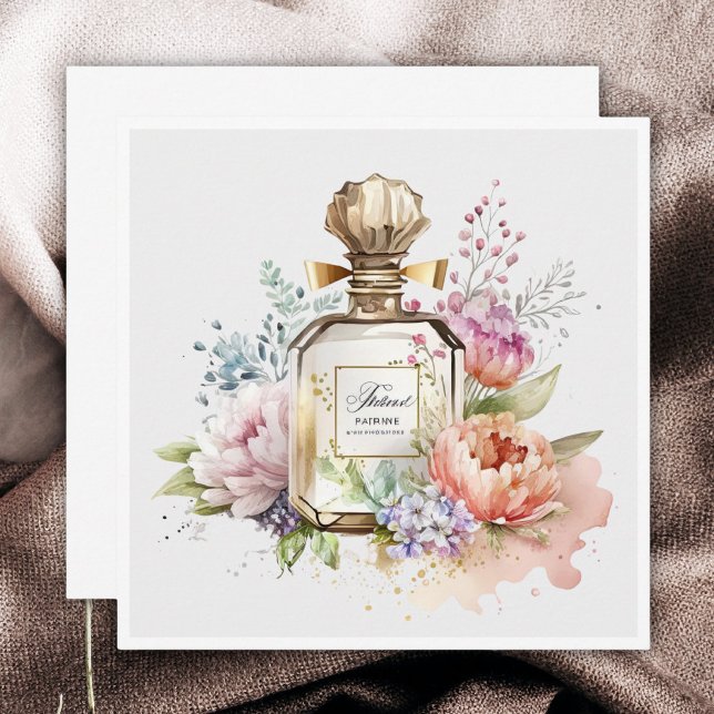 Tarjeta Pequeña Plano de frascos de perfume de cosecha dorada (Subido por el creador)