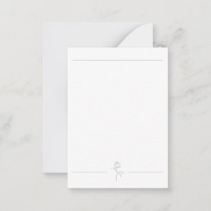 Tarjeta Pequeña Plano de línea botánica Notecard