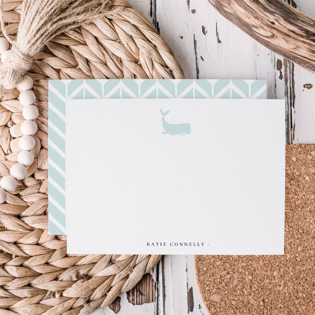 Tarjeta Pequeña Plano de Stationery personalizado de ballenas cost (Subido por el creador)